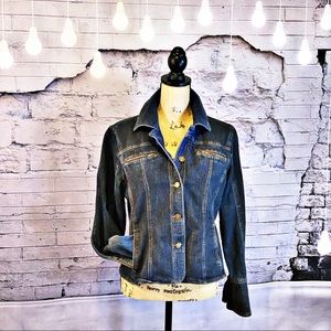 LAL (Live A Little) Slim Cut Denim Jacket Size M